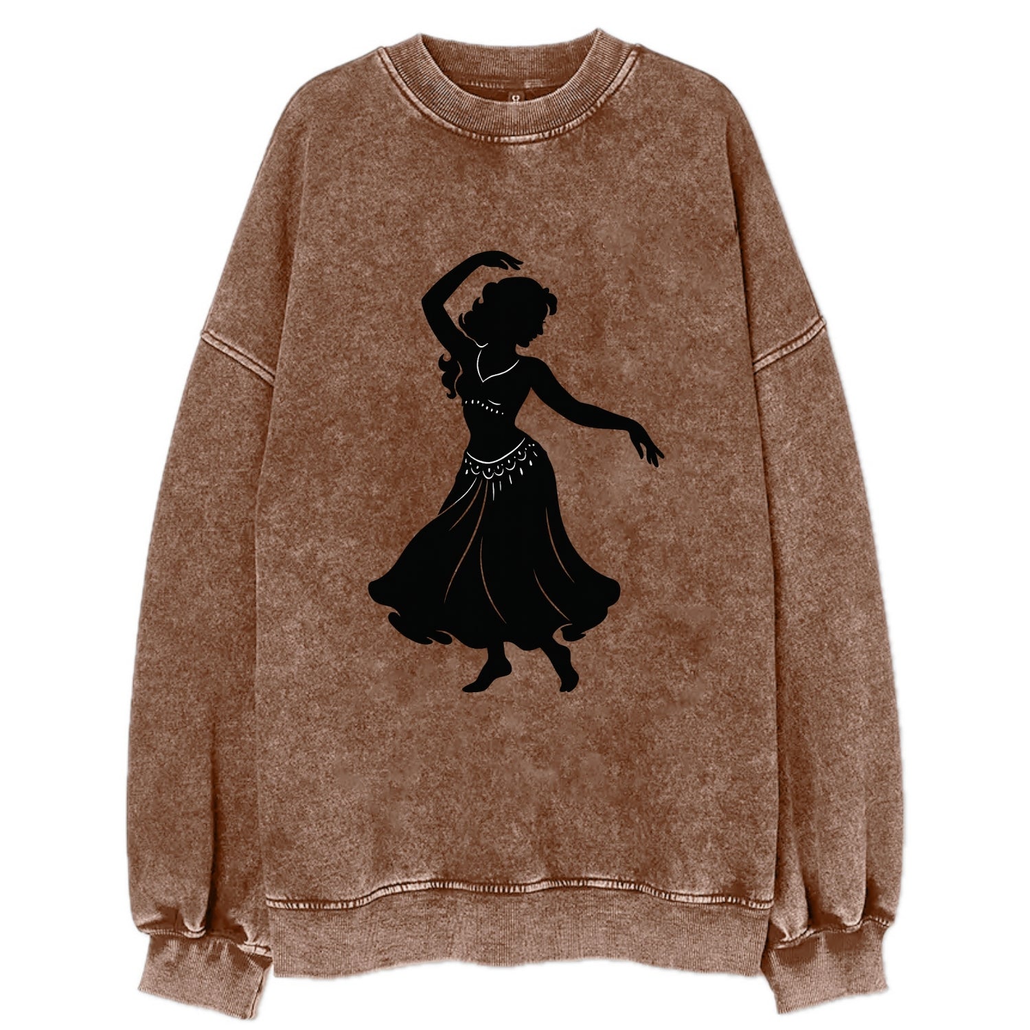 Belly dancer graceful gesture - Vintage Sweatshirt - Brown