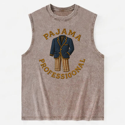 Pajama Professional  - Vintage Washed Tank - Brown