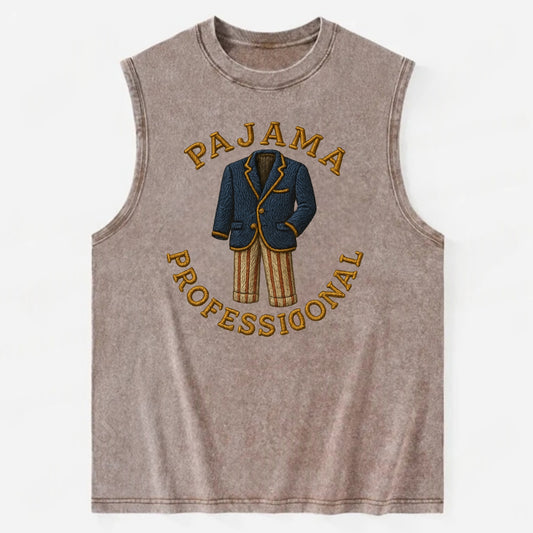 Pajama Professional  - Vintage Washed Tank - Brown