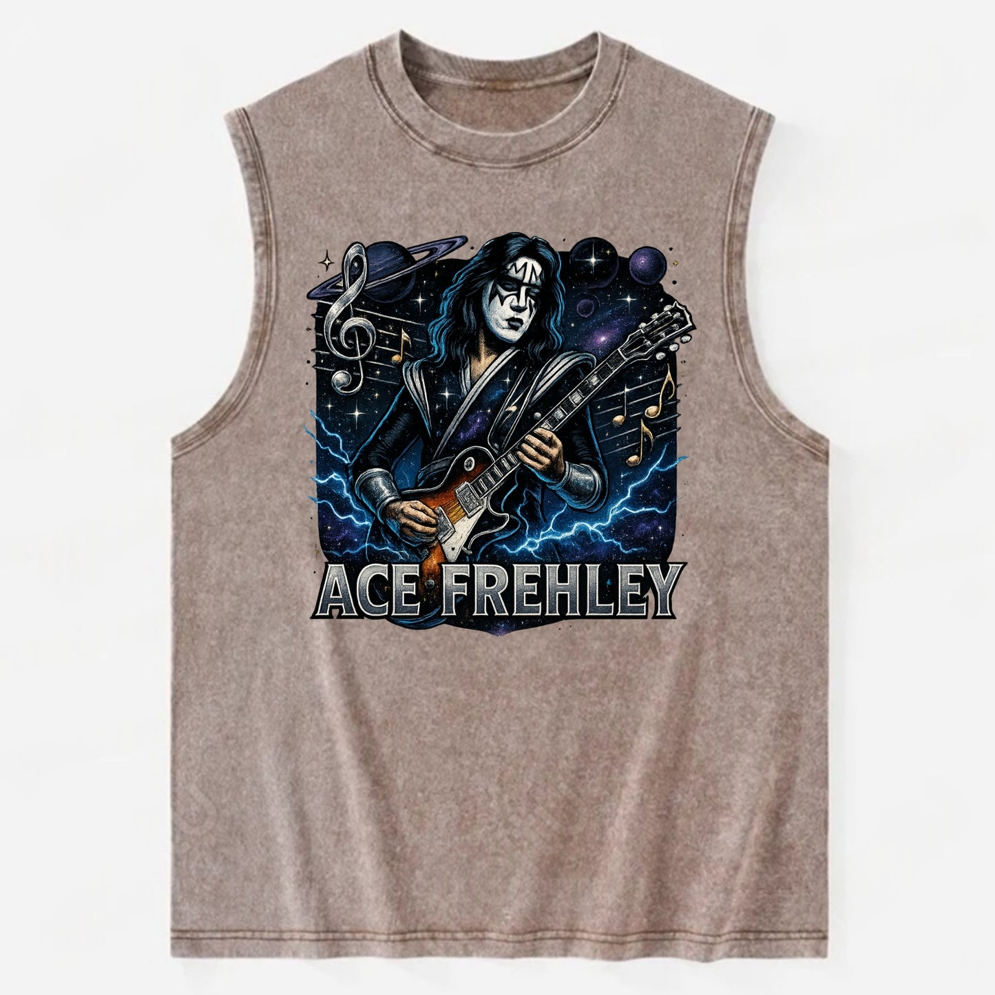 Ace Musical Cosmos - Vintage Washed Tank - Brown