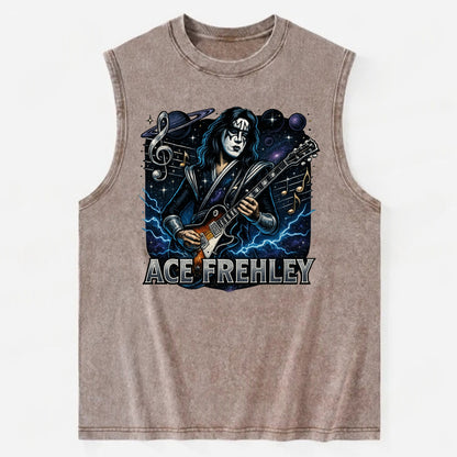 Ace Musical Cosmos - Vintage Washed Tank - Brown