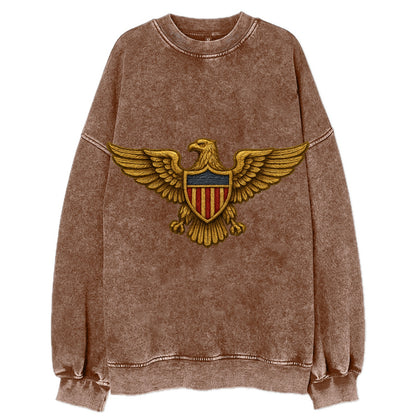Pilot Wings  - Vintage Sweatshirt - Brown
