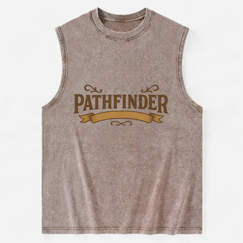Bold typography design - PATHFINDER - finding the way, leading others - Vintage Washed Tank