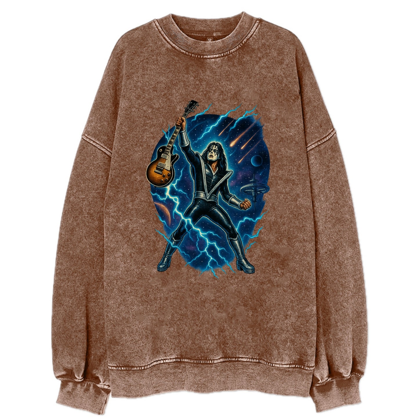 Ace Frehley Cosmic Solo - Vintage Sweatshirt - Brown