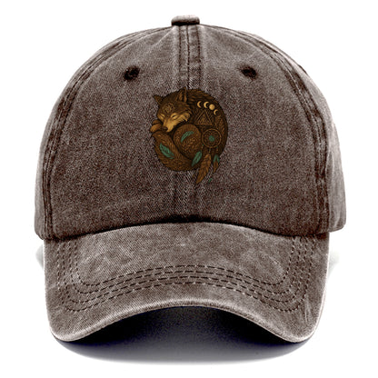Sleeping Wolf Peace  - Classic Cap - Brown