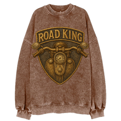 Road King  - Vintage Sweatshirt - Brown