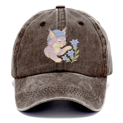 Lynx and Gentian  - Classic Cap - Brown
