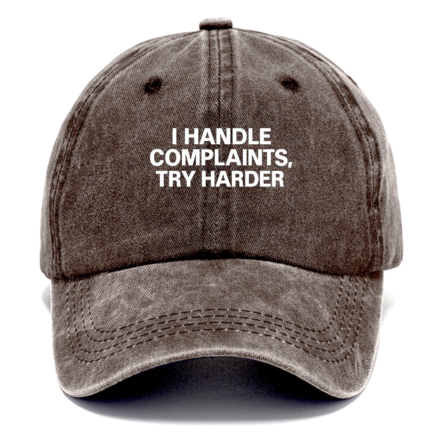 I handle complaints, try harder - Classic Cap - Brown