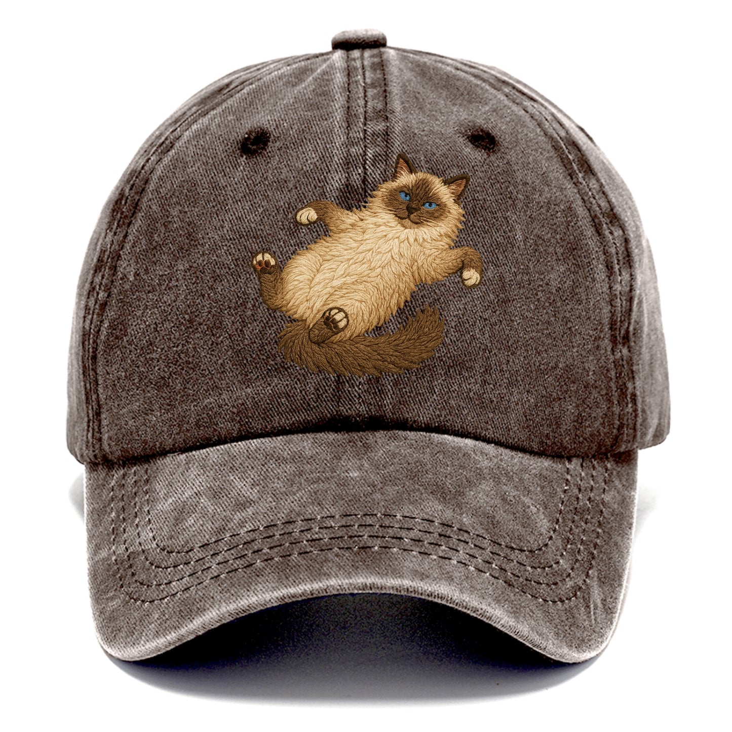 Ragdoll  fully relaxed sprawled out embr Classic Cap - Brown