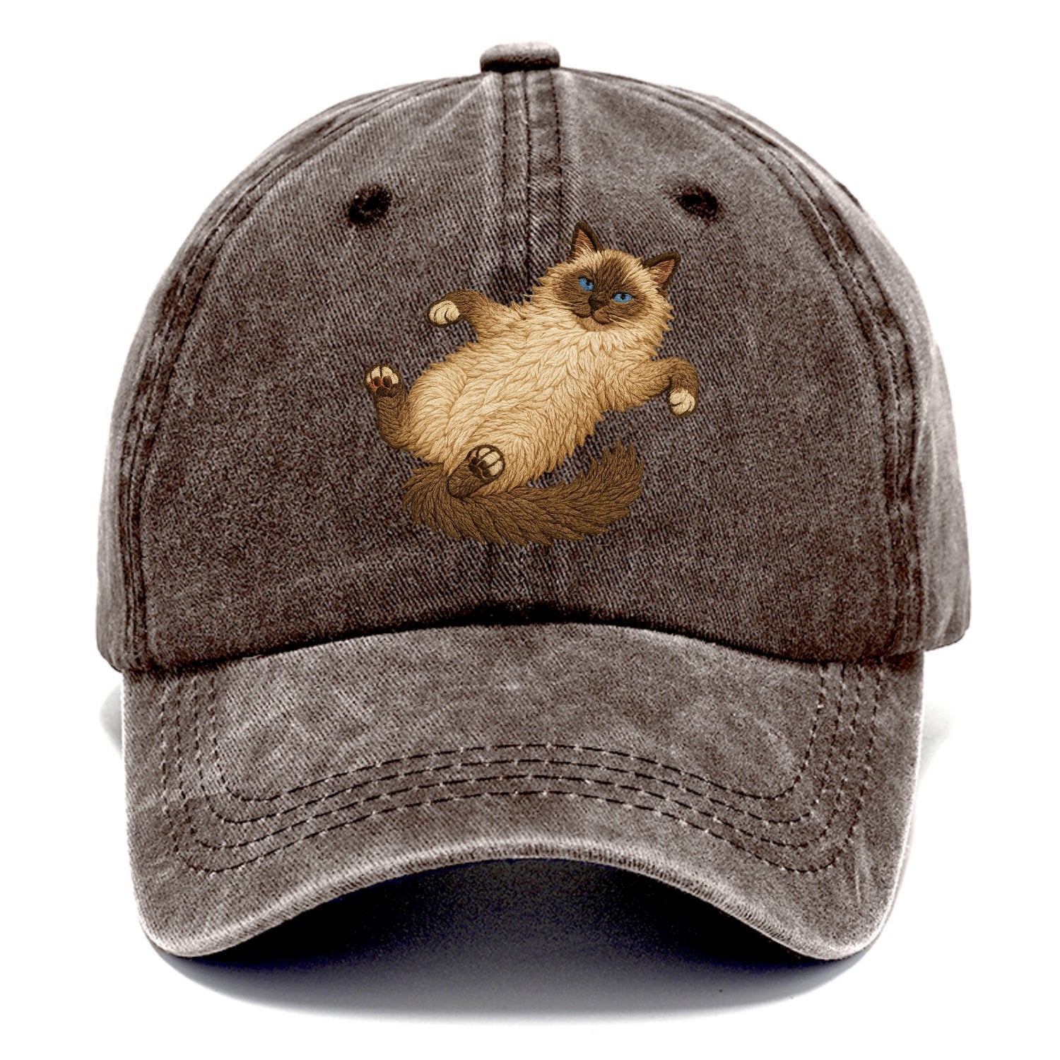 Ragdoll  fully relaxed sprawled out embr Classic Cap - Brown