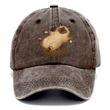 Ragdoll  fully relaxed sprawled out embr Classic Cap - Brown