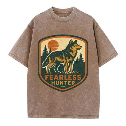 Fearless Hunter  - Vintage T-shirt - Brown