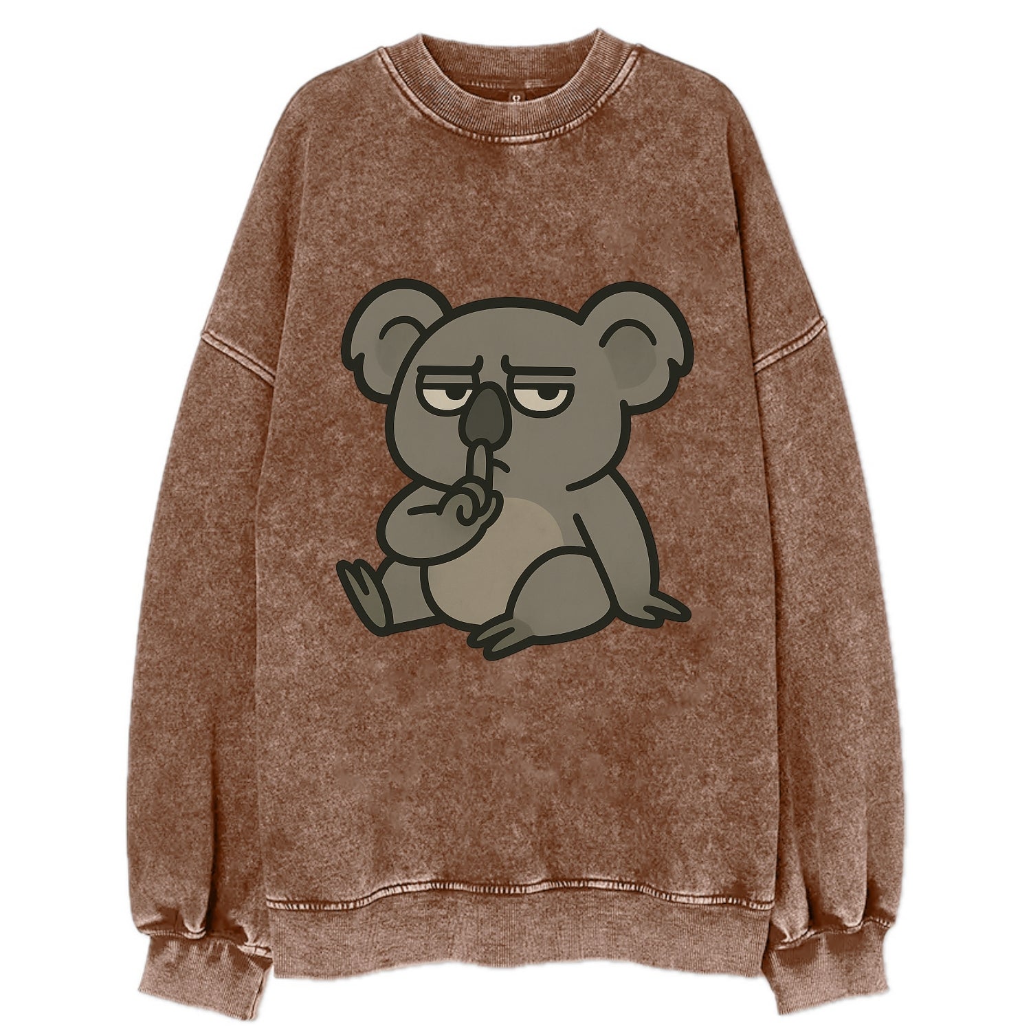 The Koala Judging - Vintage Sweatshirt - Brown