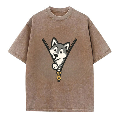 Alaskan Malamute - Vintage T-shirt - Brown