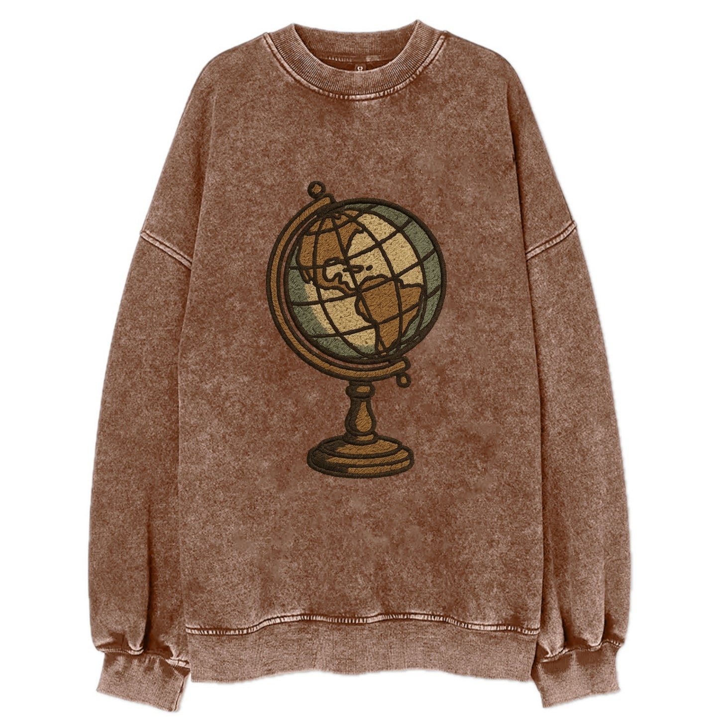 Globe  - Vintage Sweatshirt - Brown