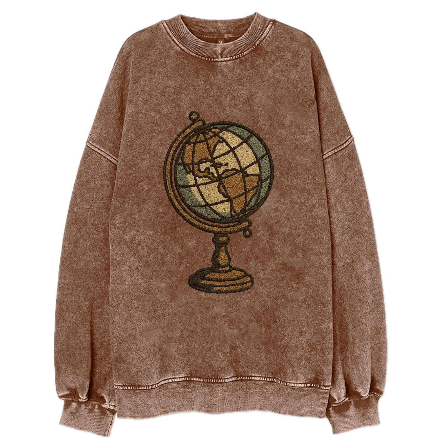 Globe  - Vintage Sweatshirt - Brown