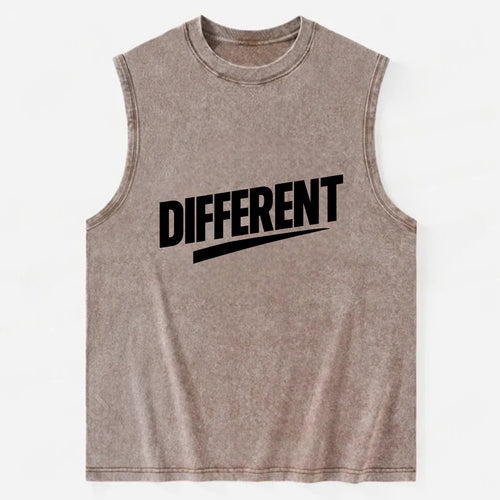 Bold typography design - DIFFERENT - standing out, not following crowd - Vintage Washed Tank