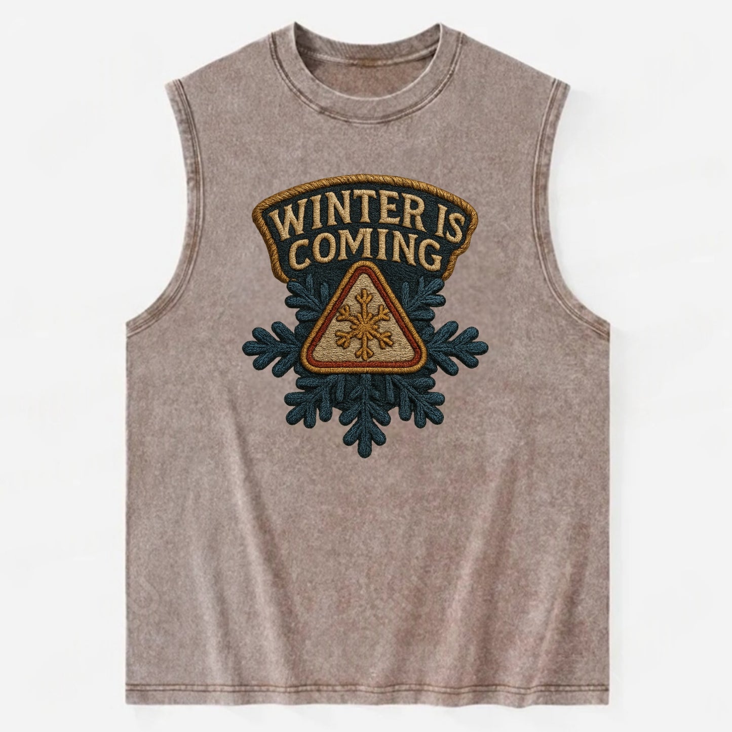 Winter Is Coming  - Vintage Washed Tank - Brown