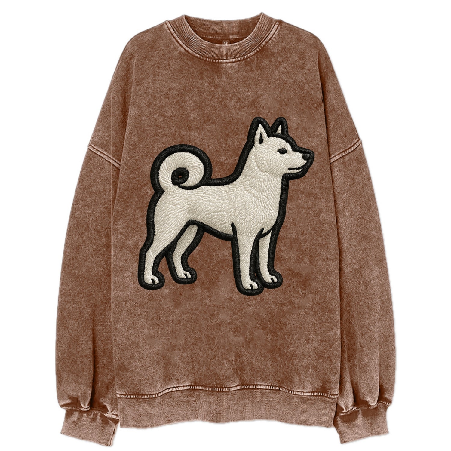 Kishu Ken - Contemporary white hunter de - Vintage Sweatshirt - Brown