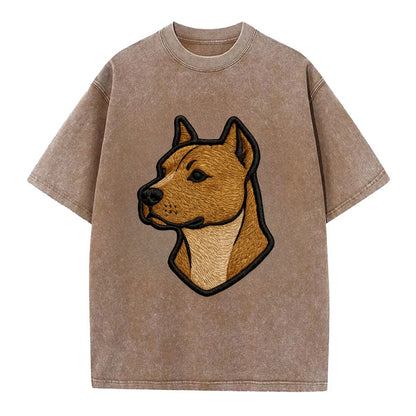 American Staffordshire Terrier - Modern - Vintage T-shirt - Brown