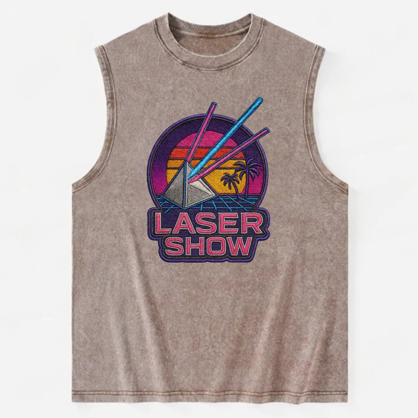 Laser Show - Vintage Washed Tank - Brown
