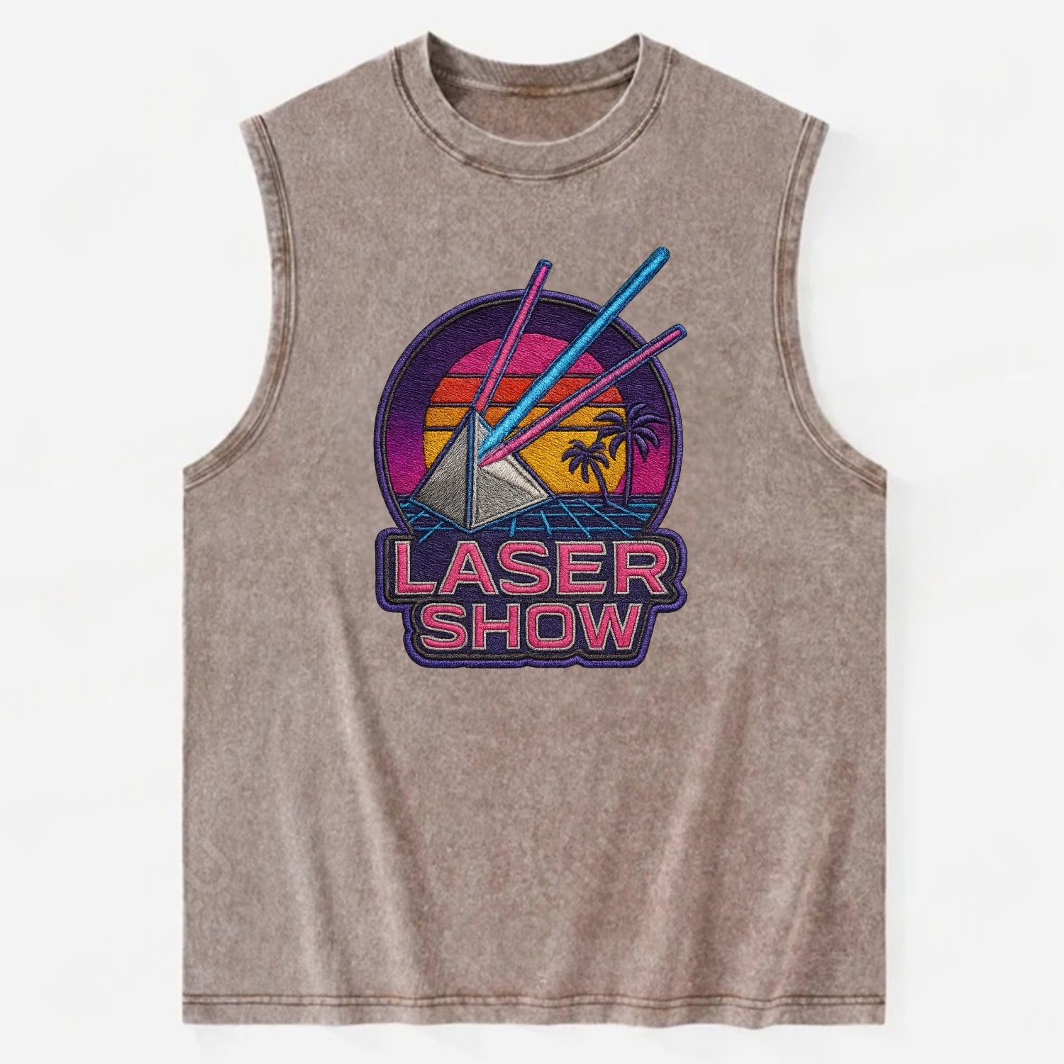 Laser Show - Vintage Washed Tank - Brown