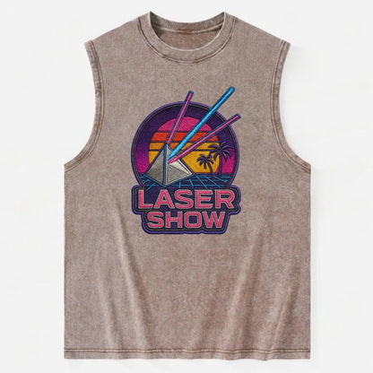 Laser Show - Vintage Washed Tank - Brown