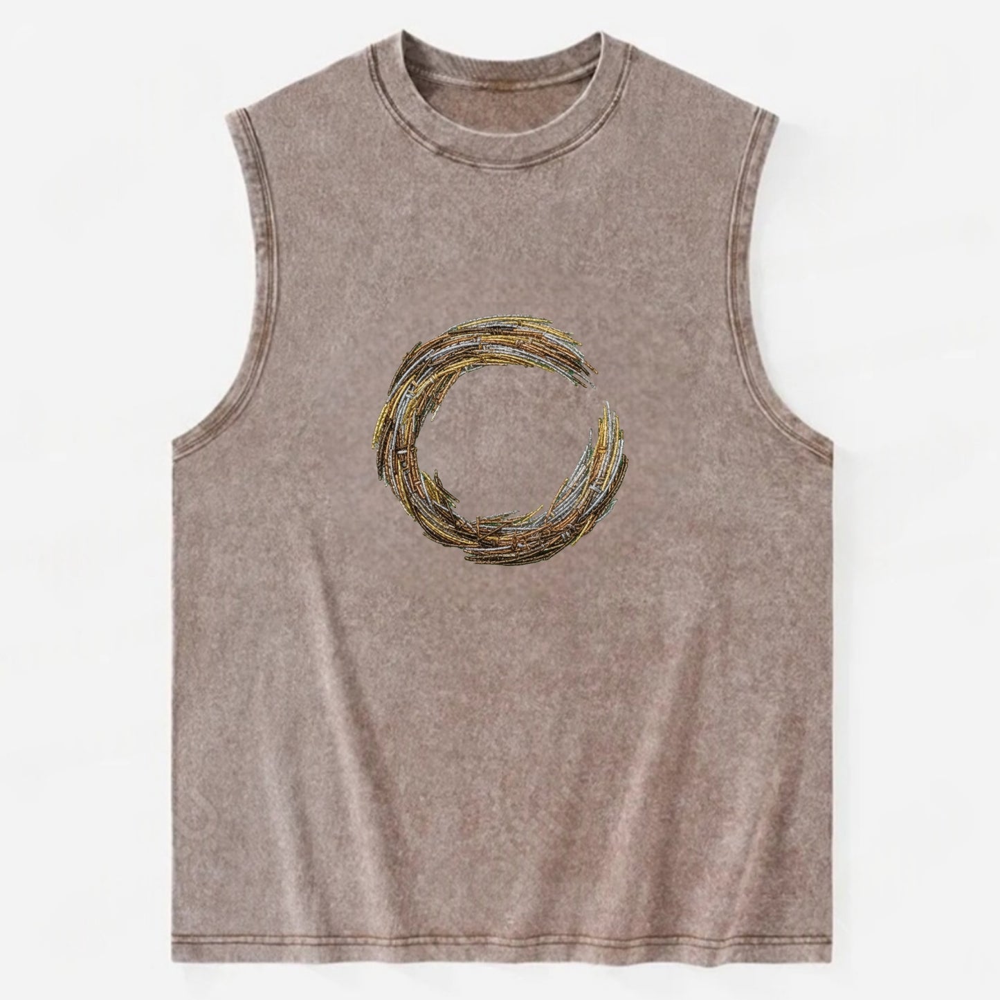 Enso Circle - Vintage Washed Tank - Brown