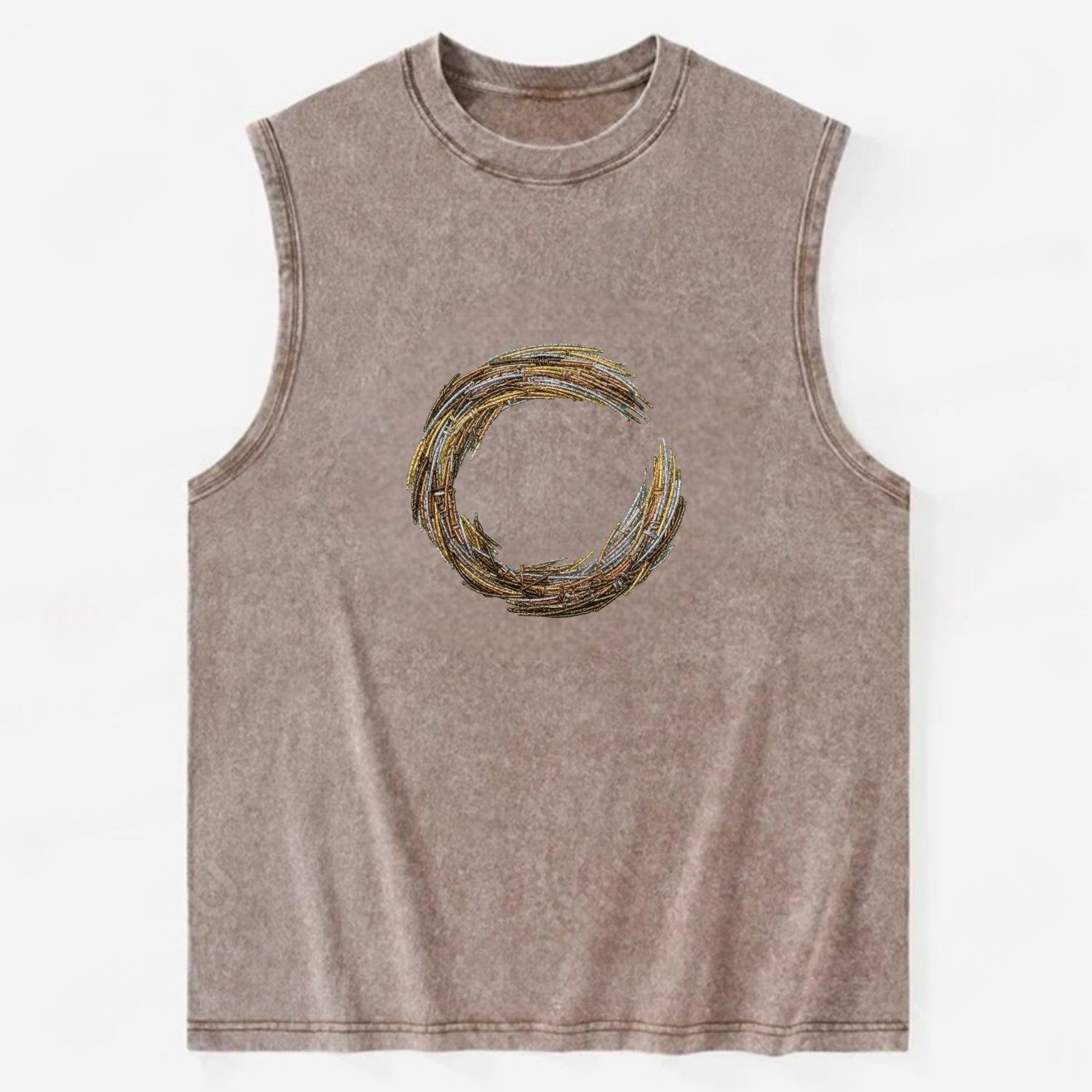 Enso Circle - Vintage Washed Tank - Brown