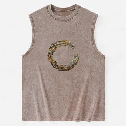 Enso Circle - Vintage Washed Tank - Brown
