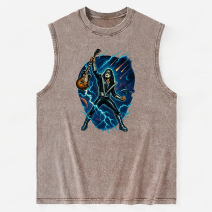 Ace Frehley Cosmic Solo - Vintage Washed Tank - Brown