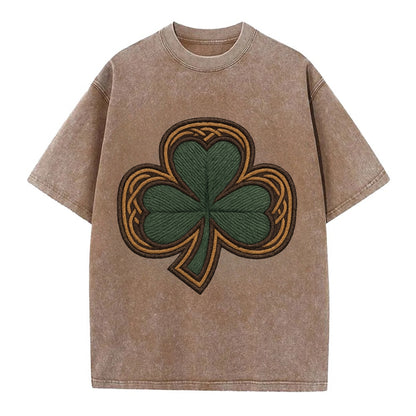 Shamrock  - Vintage T-shirt - Brown