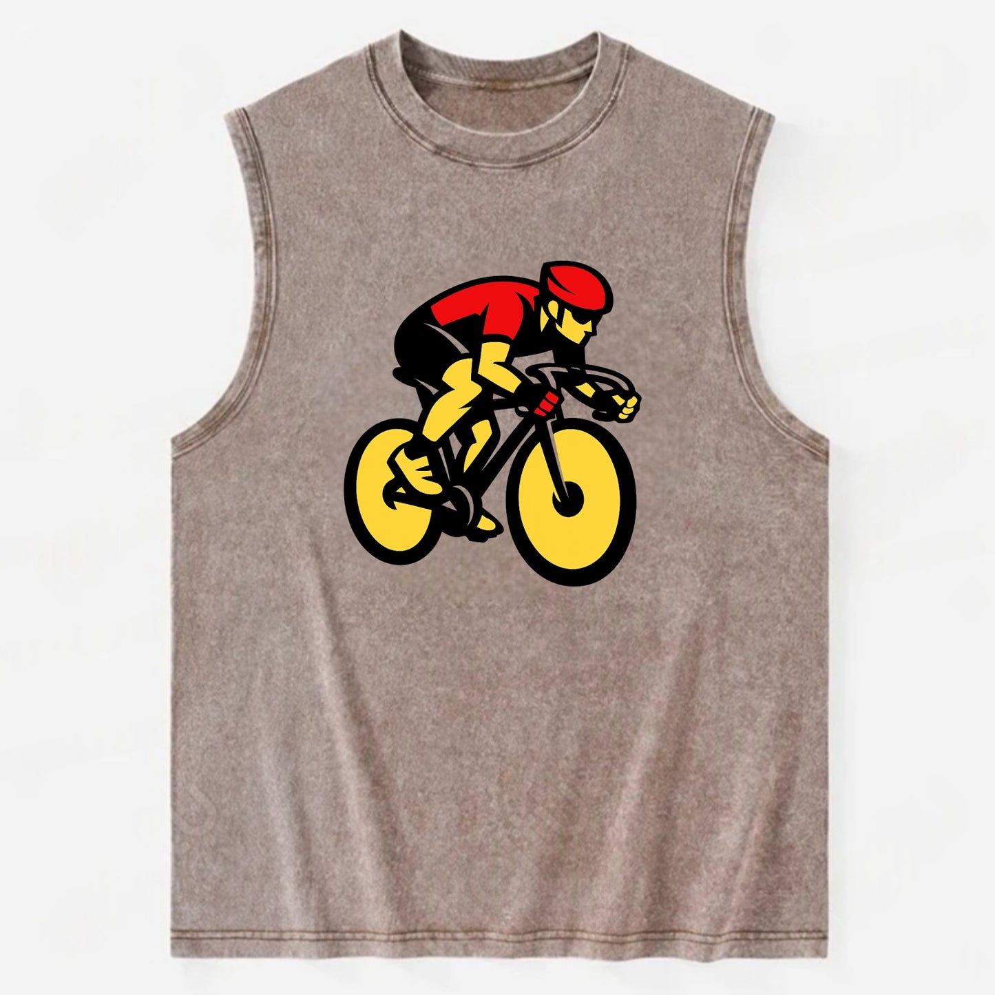 Speed Demon Cyclist - Vintage Washed Tank - Brown