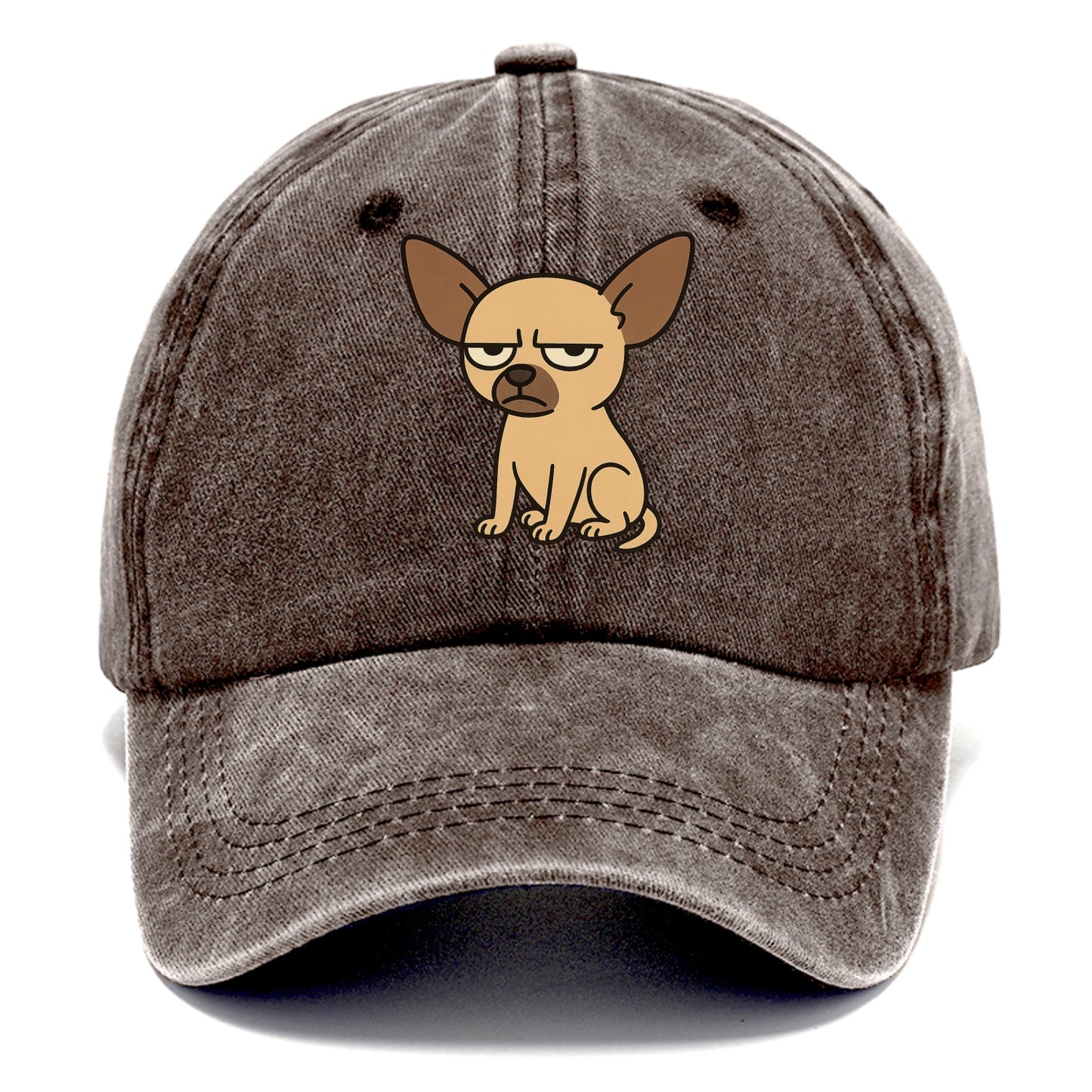 The Chihuahua Judging Silently - Classic Cap - Brown