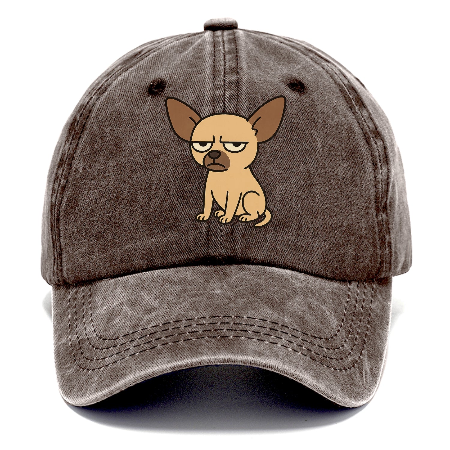 The Chihuahua Judging Silently - Classic Cap - Brown