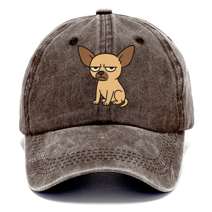 The Chihuahua Judging Silently - Classic Cap - Brown