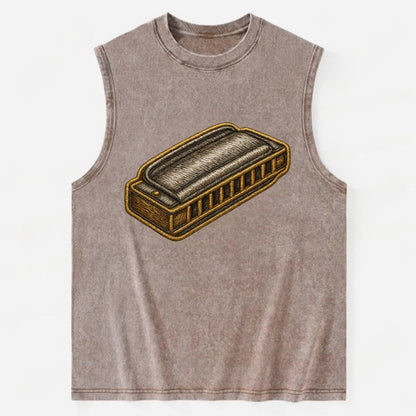 Harmonica  - Vintage Washed Tank - Brown