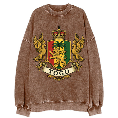 Togo Heritage Badge  - Vintage Sweatshirt - Brown