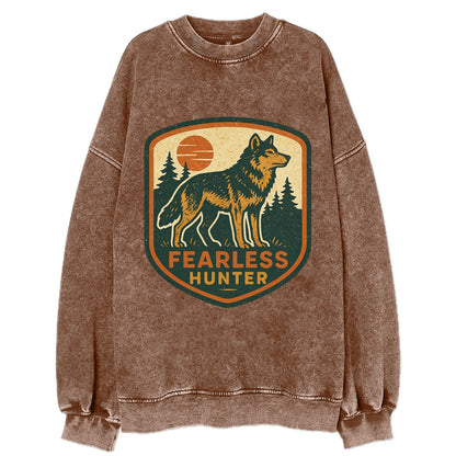 Fearless Hunter  - Vintage Sweatshirt - Brown