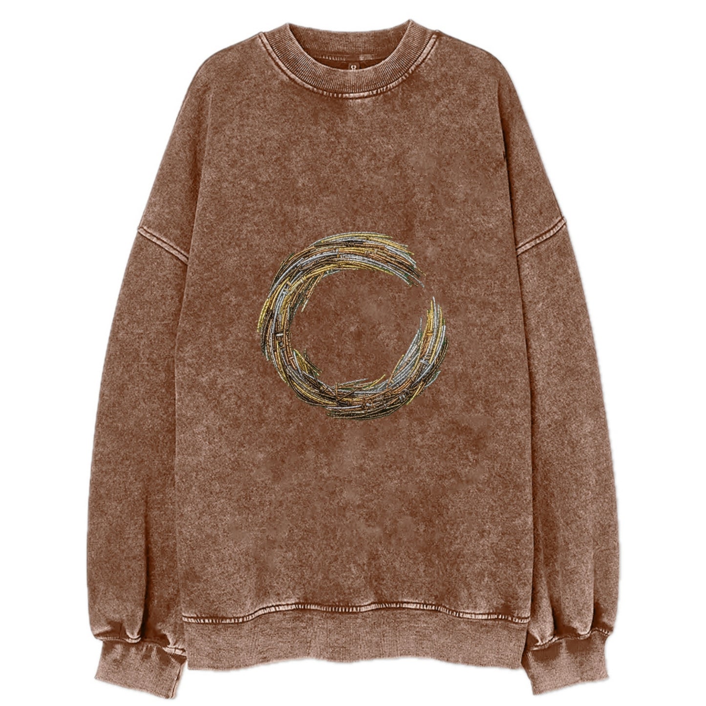 Enso Circle - Vintage Sweatshirt - Brown