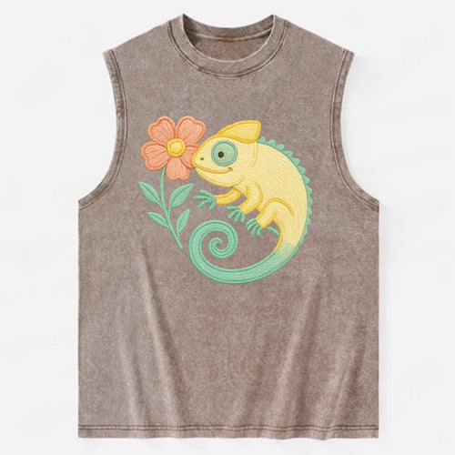Yellow Chameleon - Vintage Washed Tank