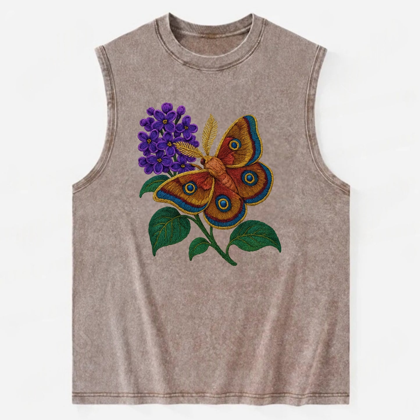 Polyphemus Moth - Vintage Washed Tank - Brown