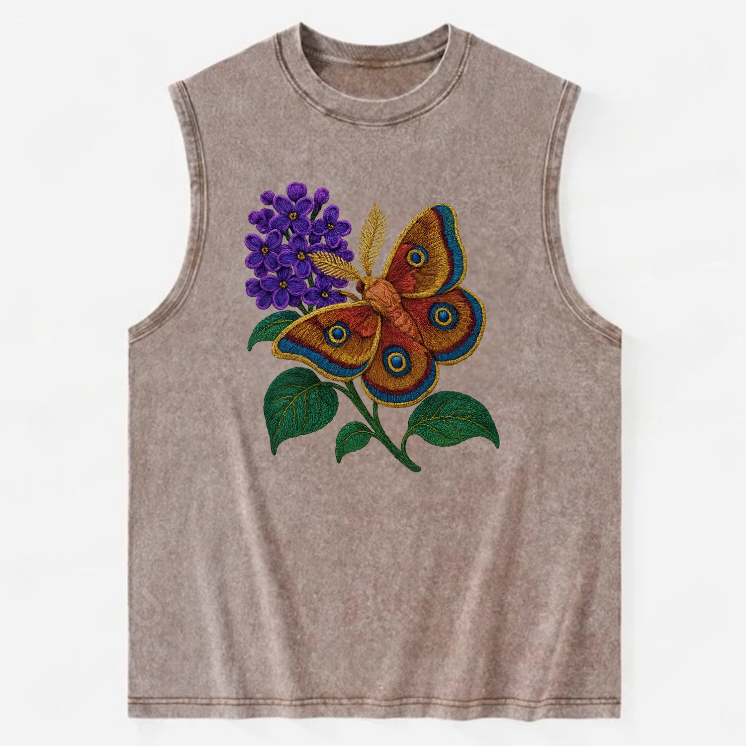 Polyphemus Moth - Vintage Washed Tank - Brown