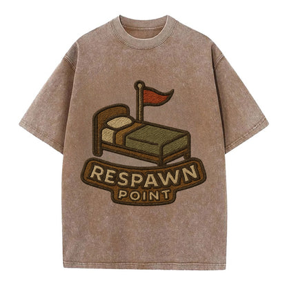Respawn Point  - Vintage T-shirt - Brown