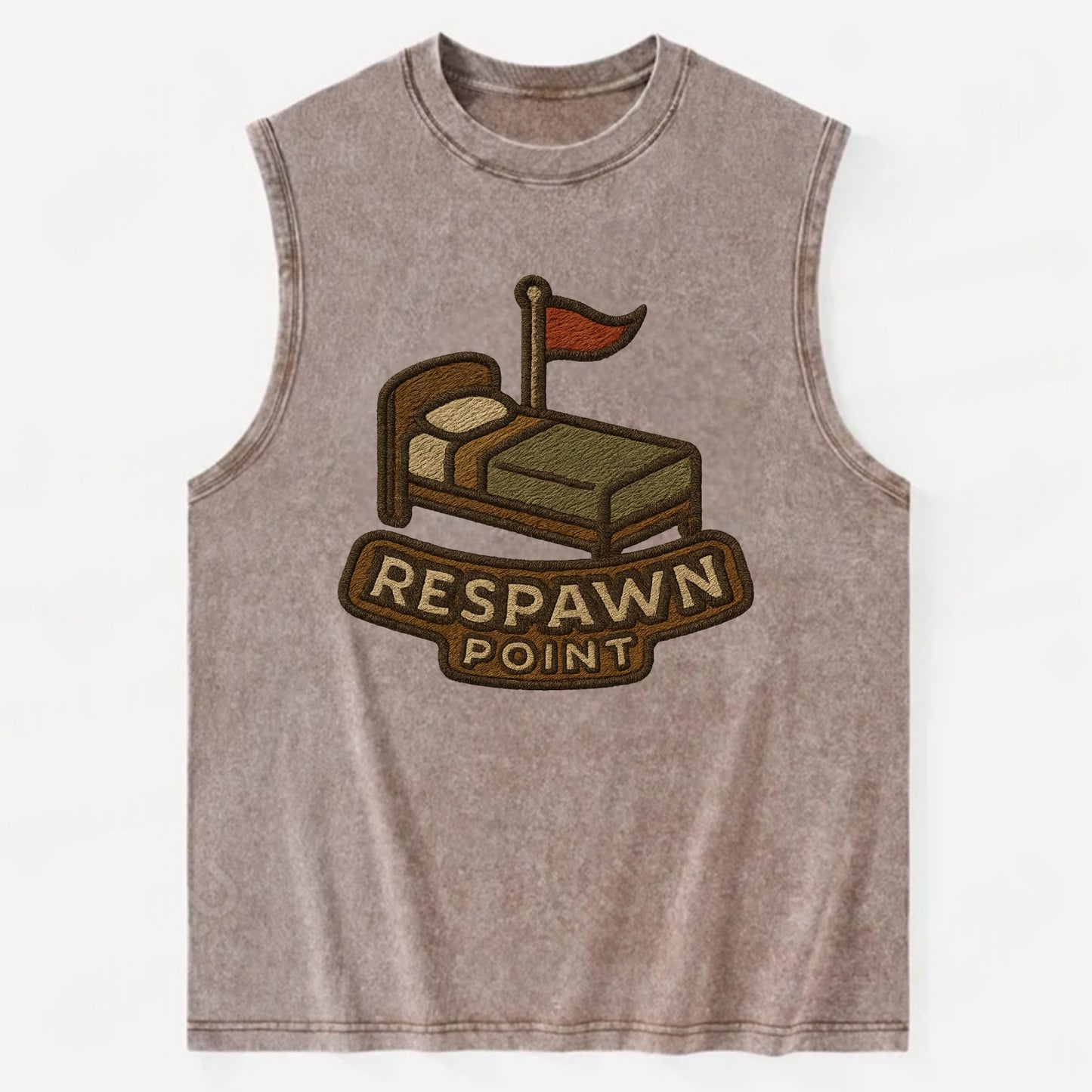 Respawn Point  - Vintage Washed Tank - Brown