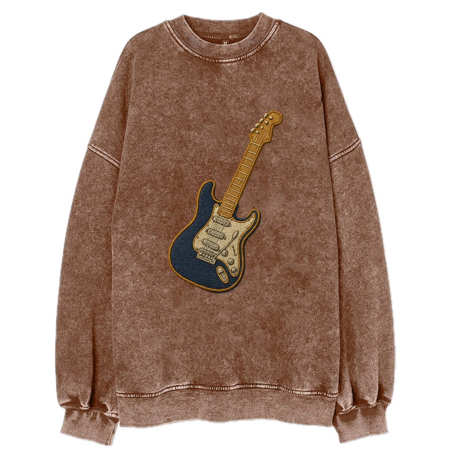 Electric Guitar  - Vintage Sweatshirt - Brown