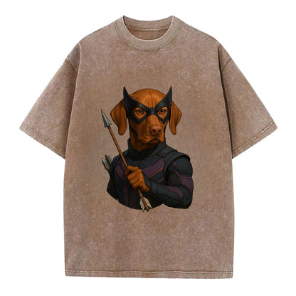 Vizsla Hawkeye  - Vintage T-shirt - Brown