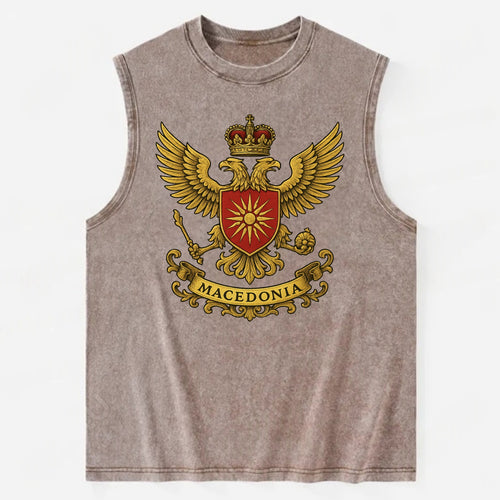 Macedonia Heritage Badge  - Vintage Washed Tank