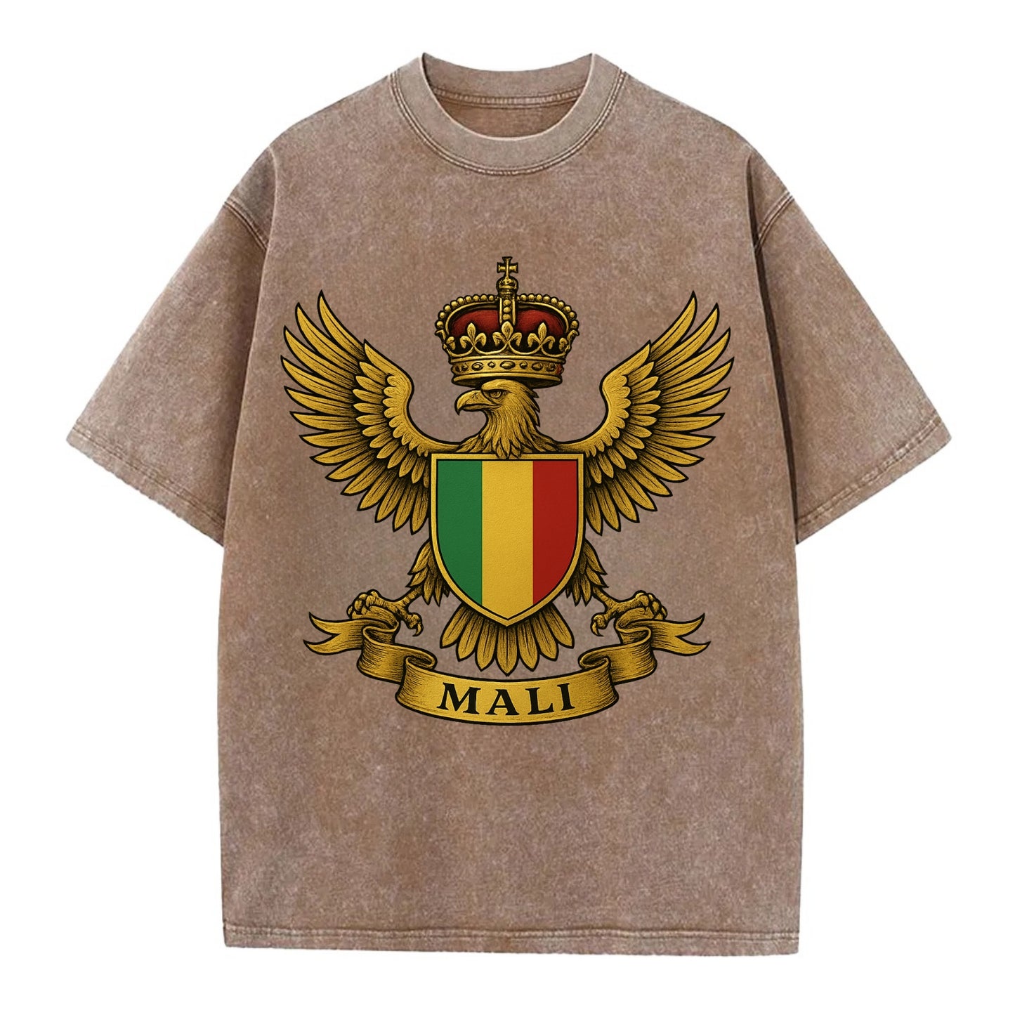 Mali Royal Logo  - Vintage T-shirt - Brown