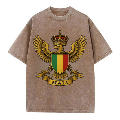 Mali Royal Logo  - Vintage T-shirt - Brown